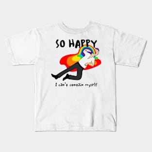 So Happy I Can&#39;t Contain Myself Kids T-Shirt